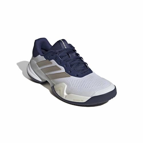 Image of adidas Mens Barricade 14 Tennis Sneakers Shoes - Black, Orange