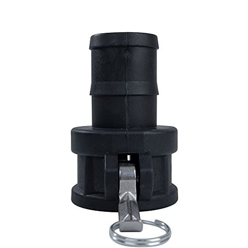 Quafwia 2 pcs Polypropylene Camlock Fittings (2"Type C) Cam lock Hose Fittings Standard Female Coupler x Hose End With Camlock Gasket Inside Camlock Fittings Poly (2")