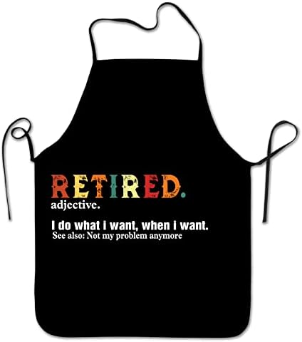 Oxpaynop Retirement Gifts for Men 2022, Funny Cooking Aprons for Women Retired BBQ Cooking Grilling Apron for Dad, Mom, Coworkers, Friends