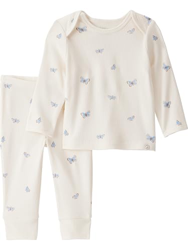 little planet by carter's Girl 2-piece Pants Set made with Organic Cotton, Butterfly, 12M