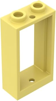 Gobricks GDS-782 Window 1x2x3 Flat Front 10PCS Compatible with Lego 60593 60602 DIY Parts and MOC Components for Major Brick Brands ColorBright Light Yellow 226