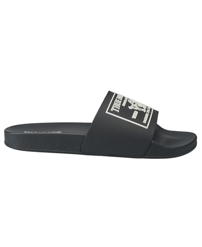 True Religion Men’s Graphic Slide Sandals – Bold Block Logo, Casual Comfort2