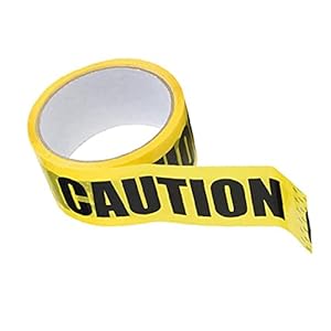 Caution Tape Roll Halloween Printed CAUTION Warning Safety Tape for Danger Area 4.8cmx25m