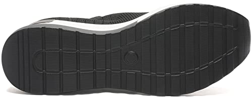 YZ High Heel Black Wedge Sneakers for Women Knit Upper Breathable Shoes4