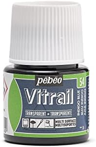 Pebeo Vitrail Stained Glass Effect Glass Paint 45-Milliliter Bottle, Apple Green,Apple Green, 050-034