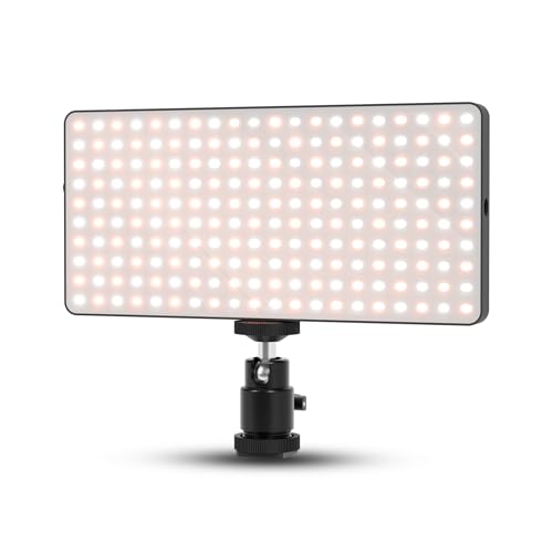 Image of WELBORN (LM200B) 200 Led Metal Body Portable Bi-Color LED Video Light with Built-in 5400mAh Battery & OLED Screen for Photography & Videography