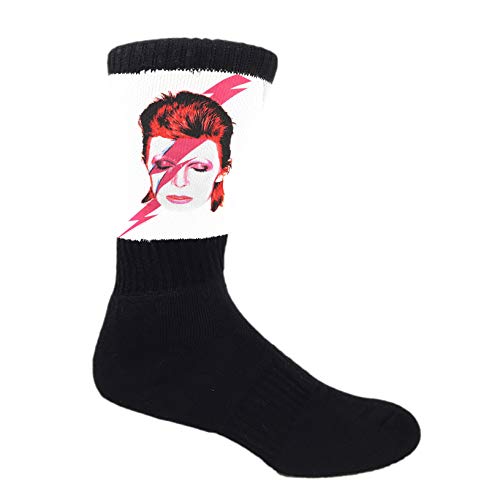 Black with Red Bowie Aladdin Sane Premium Dye Sublimated Crew Socks