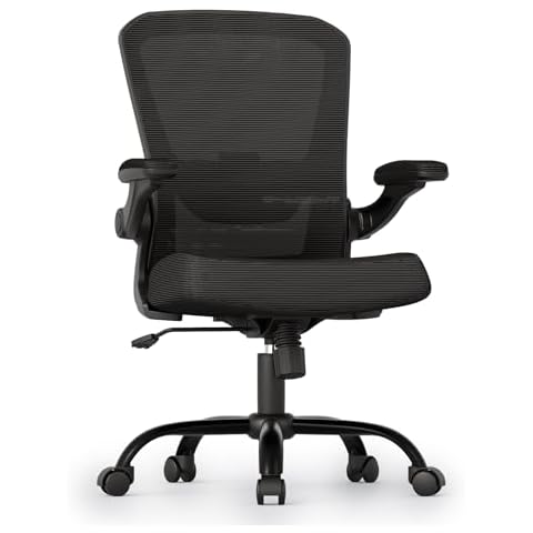 Monomi Ergonomic Office Chair, Home Office Task Chair-Breathable Mesh, Lumbar Support,Flip-up Armrests,Tilt Function and Adjustable Height Back, Swivel Computer Home Office Desk Chair Cover