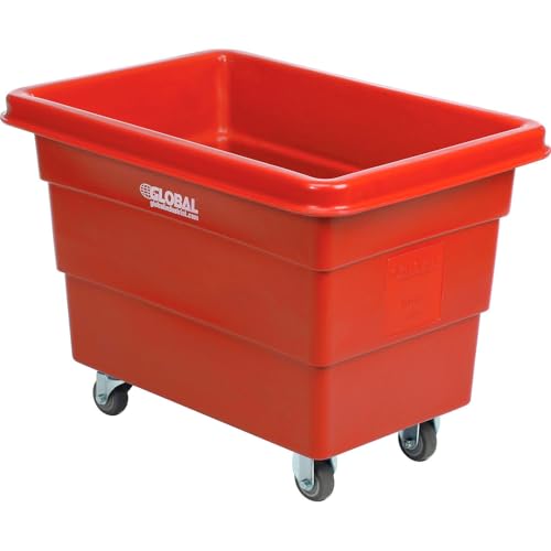 Carretilla Plástica Roja 6 Bushel, 500 lbs, Ruedas miniatura 1