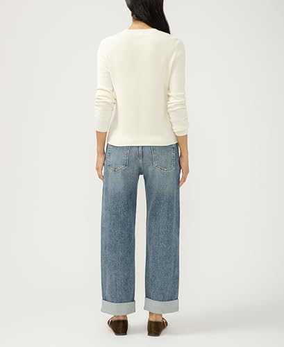 Silver Jeans Co. Women's Mid Rise Relaxed Straight Leg Jeans3