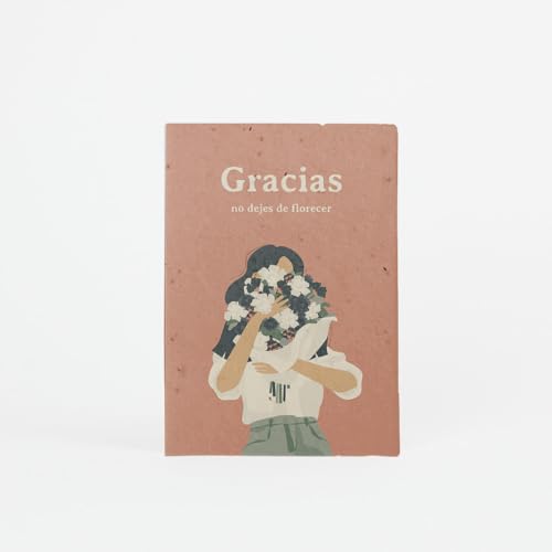 Postal Plantable – Gracias | Tarjeta con Semillas de Flor de Aliso y Sobre de Papel Vegetal | Regalo Original con Vida para Agradecer de Corazón | Resetea