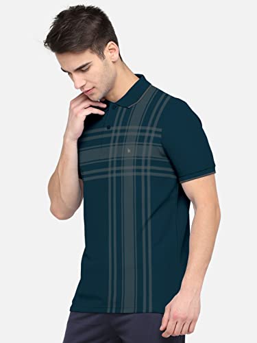 BULLMER Mens Regular Fit Printed Polo Collared Tshirt