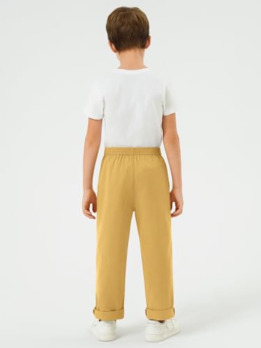 Image of Haloumoning Boys School Uniform Chino Pants Kids Twill Pants 5-14 Years