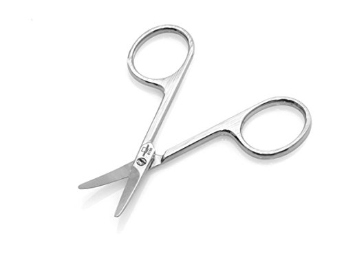 German Made Rounded Brush-finished Baby Scissors