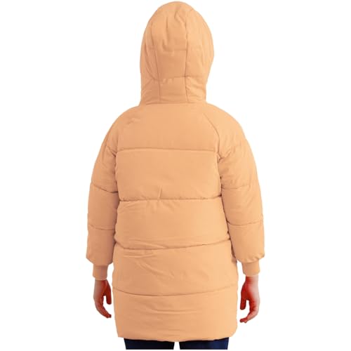 Loyan Toddler Boys Girls Thick Padded Coats Lightweight Winter Outerwear Hooded Puffer Jackets Orange 4-5 Years2