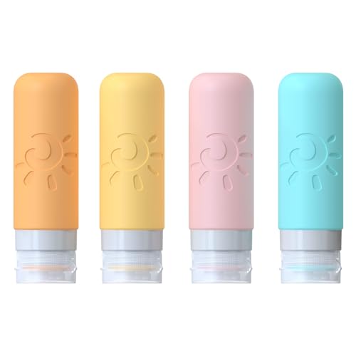 Image of Zafit Travel Bottles - TSA Approved 3oz Leak Proof Containers for Toiletries (Multicolored)