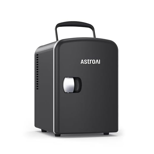 AstroAI 4L Mini Nevera Cosmeticos Pequeña Portátil 12 V/220 V para Coche y Casa, Tanto en Frío Como en Calor 0-66°C (negro)