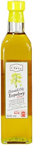 Raw Canola / Rapeseed Oil, Unrefined, Cold Pressed, Crude Ol’Vita (500 ml)
