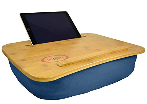 Yogibo Traybo 2.0 Lap Desk, Bamboo Top Lap Desk With Pillow for Laptop