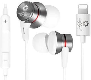 iPhone Headphones for iPhone Earbuds for iPhone in-Ear Lightning Headphones silbyloyoe MFi Certified Lightning Earbuds with Mic Controller Compatible iPhone 11 11 Pro X XS Max XR 7 8 Plus White