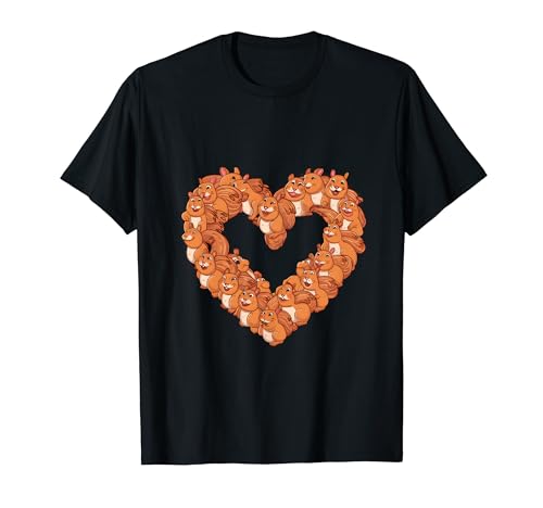 Eichhörnchen Herz Symbol Liebe - Eichhörnchen Rassen Liebhaber T-Shirt