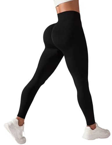 Womens High Waist Seamless Butt Lifting Leggings Compression Yoga Pants for Gym Running and Everyday Wear