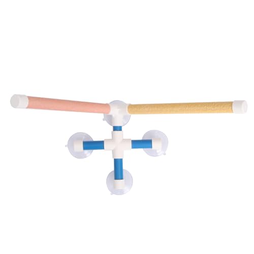 Percha para loros, accesorio de PVC con ventosas para entrenamiento de aves 2