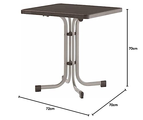 Table pliante Sieger graphite pour vos déjeuners en terrasse et balcons