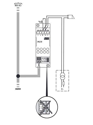 BTICINO, Reiheneinbau-Türöffnerrelais für Sfera Audio- und Video-Türsprechanlagen, 2-Draht, 346230