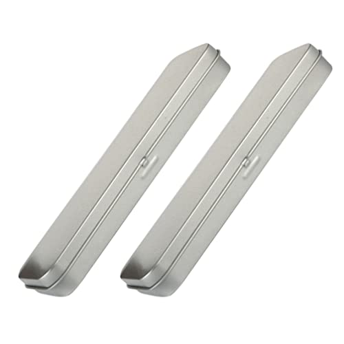 Operitacx 2Pcs Étuis à Stylos en Métal Boîtes à Crayons en Étain Boîte de Papeterie en Étain à Charnière en Métal Petit Étui à Crayons Boîtes Rectangulaires Vides à Charnière Boîte de Cover