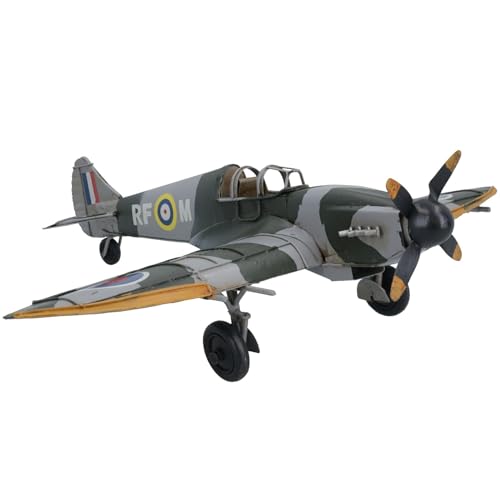 Réplica de metal histórico avión de combate miniatura coleccionismo retro clásico militar 3