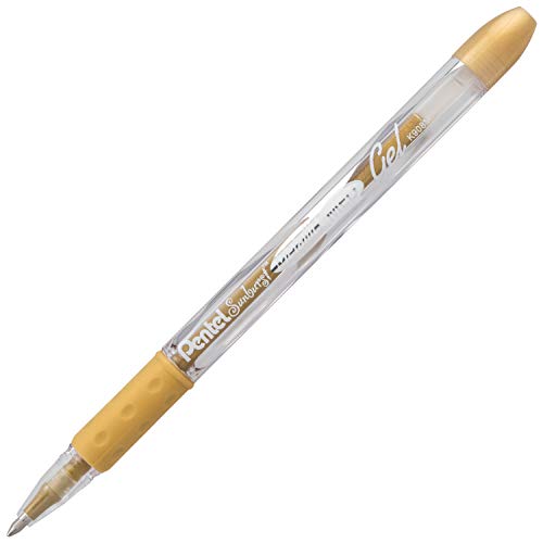 Pentel Arts Sunburst Metallic Gel Pen, Mediano, Oro y Plata 2 Pzas miniatura 2