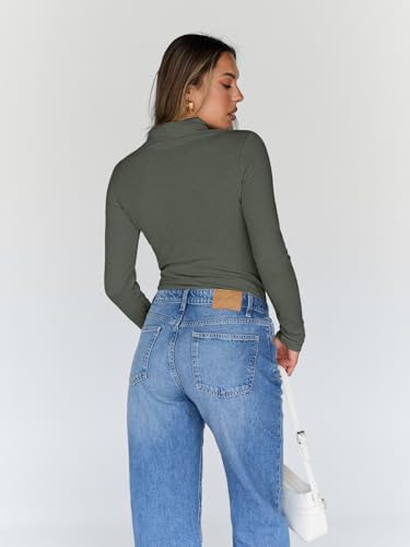 Image of Trendy Queen Women's Turtleneck Long Sleeve Shirts Basic Underwear Tops Winter Clothes 2026