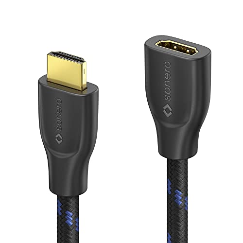 Sonero® 4K HDMI Extension Cable, Premium High Speed, 4K 60Hz, HDMI Male to HDMI Female, Gold-Plated Contacts - Image 2