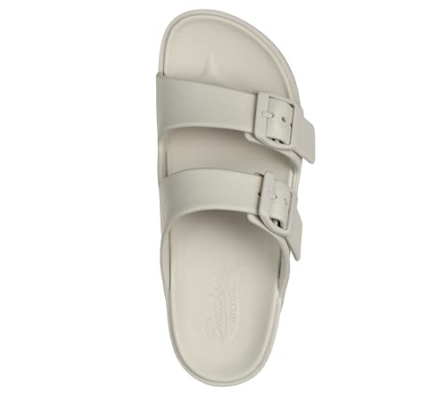 SKECHERS Women's FOAMIES Arch Fit Cali Breeze 2.0 Slide, Off White, 5