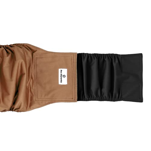 Pet Parents Premium Washable Dog Belly Bands & Extendrs, (3Pack) Of Male Dog Diapers, Male Dog Wraps, High Absorbing Belly Band For Male Dogs, Color: Natural, Size: Medium Dog Belly Band #TOP6