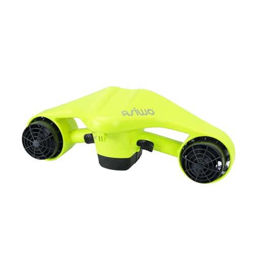 Asiwo Scooter sous-Marin avec Support pour caméra d'action Batterie-Scooter Marin à Deux Moteurs étanche pour la plongée, la Natation, la plongée avec Tuba (Vert)
