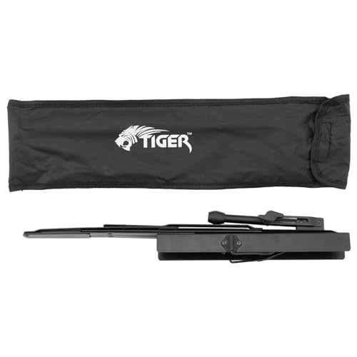 TIGER MUS25-BK Desktop Notenständer - Zusammenklappbarer Tischständer mit Tragetasche, Schwarz