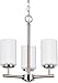 Sea Gull Lighting Three-Light Chandelier Hanging Modern Fixture