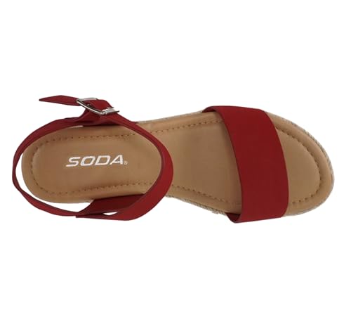 Image of Soda CLIP ~ Women Open Toe Ankle Strap Platform Espadrille Sandal