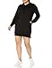 The Drop Women's Iona Long-Sleeve Hooded Mini Sweatshirt Dress, Black, L
