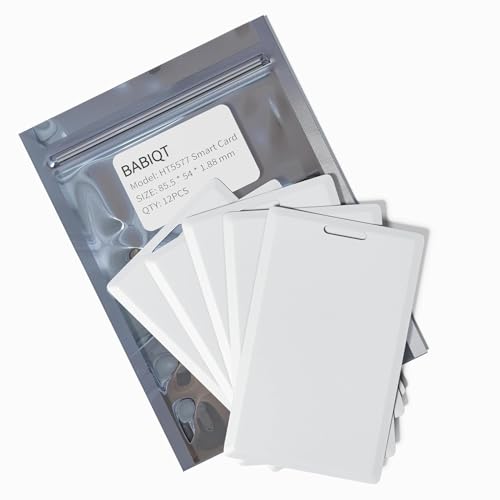 12 PCS T5577 Thick Smart Cards, Contactless 125khz RFID Rewritable Proximity Clamshell Weigand Prox Card, Compatible with 1386 1326 H10301 Format Readers and Keyless Entry Access Control Systems