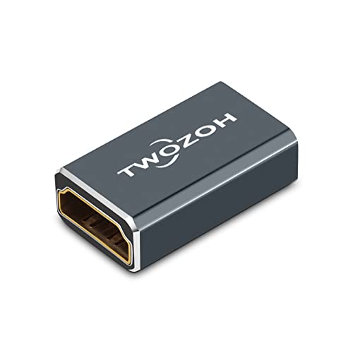 Twozoh Coupleur HDMI 8K (1 paquet), Adaptateur HDMI 2.1 Femelle vers Femelle, Connecteur HDMI Femelle 48Gbps, Rallonge HDMI 8K@60Hz, 4K@120Hz 1080p