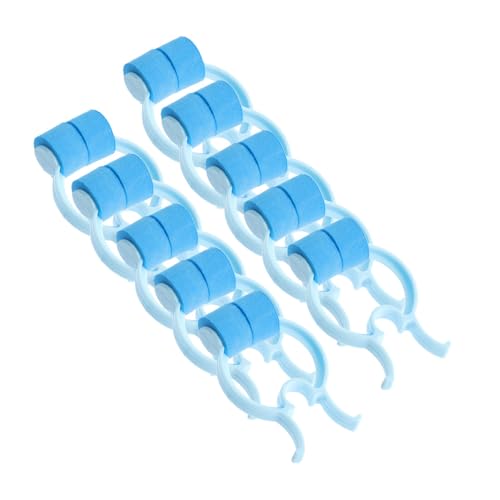 Milisten 16 piezas Pinzas Nasales Azules para Entrenamiento Respiratorio Tapón Nasal para Detener Sangrado Clips Ajustables para Fijación Nasal Uso Diario y Viajes