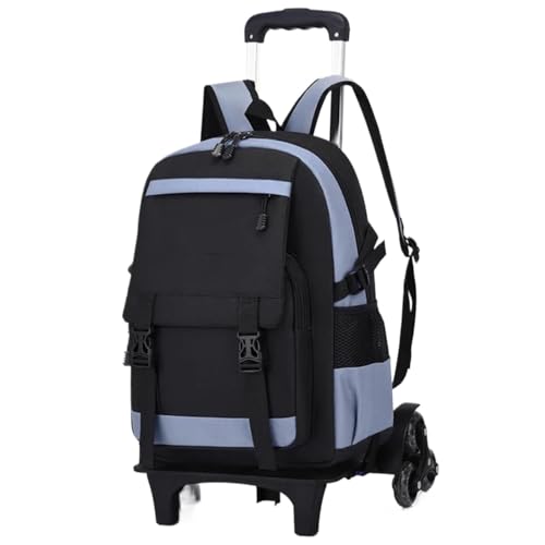 WLIHDB Mochila con Ruedas Mochila con Ruedas, Bolso Grande, Mochila, for portátil, Escolar for niños para Hombre Y Mujer(Grey Six Wheels)