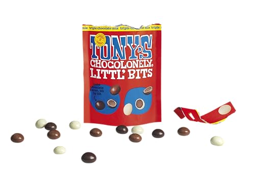 Tony's Chocolonely - Littl’ Bits Triple Chocolate Mix Balls - Mini Chocolates in Sharing Pouch - 100g