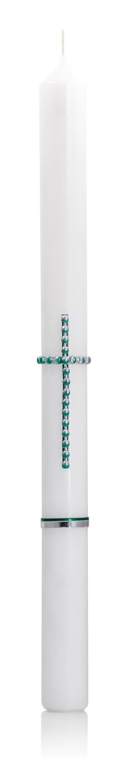 INNA-GLAS Candela per cerimonia in chiesa LOURENCO, 41,5 cm, Ø 3 cm