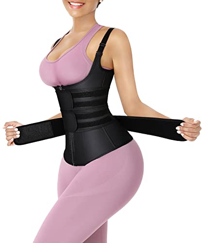 FeelinGirl Waist Trainer for Women Plus Size Workout Waist Training Vest with Straps Adjustable Gym Corset Waist Trimmer FeelinGirl Waist Trainer for Women Plus Size Workout Waist Training Vest with Straps Adjustable Gym Corset Waist Trimmer
