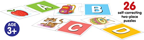 Image of Frank Alphabet Capital Letters -(52 Pieces) 26 Self-Correcting 2 Pcs Puzzle- Early Learner Educational Jigsaw Puzzles Set with Images for Kids 3 Years and Above - Educational Toys and Games - 10301