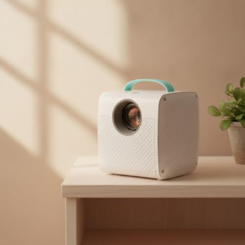 Portátil compacto mini proyector blanco Android con conectividad inteligente 6